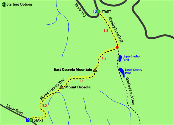 Mount Hale Map, Hale Brook Trail Map, Trail Guide, Trail Map, Zealand Road, Bethlehem, NH